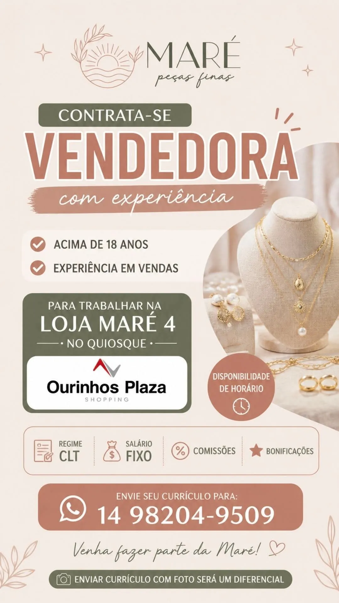 Vaga Para Vendedora