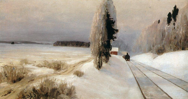 Железная дорога близ станции Тарусская 1903