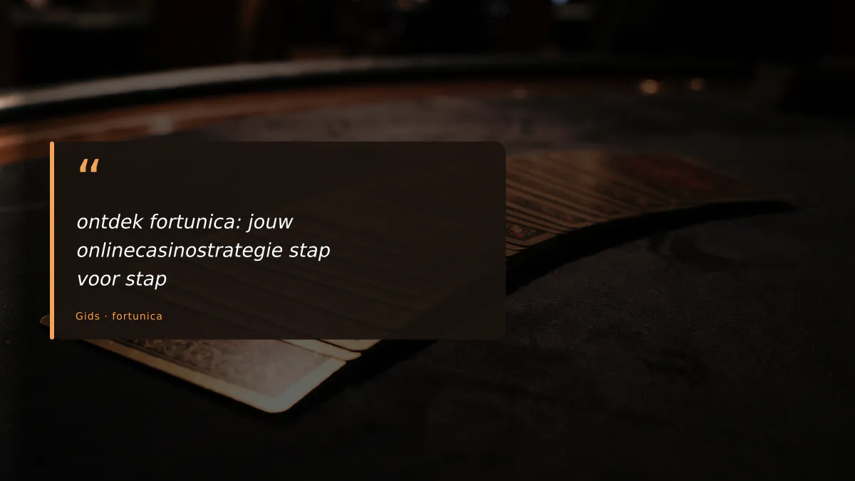 ontdek fortunica: jouw onlinecasinostrategie stap voor stap插图 ontdek fortunica: jouw onlinecasinostrategie stap voor stap