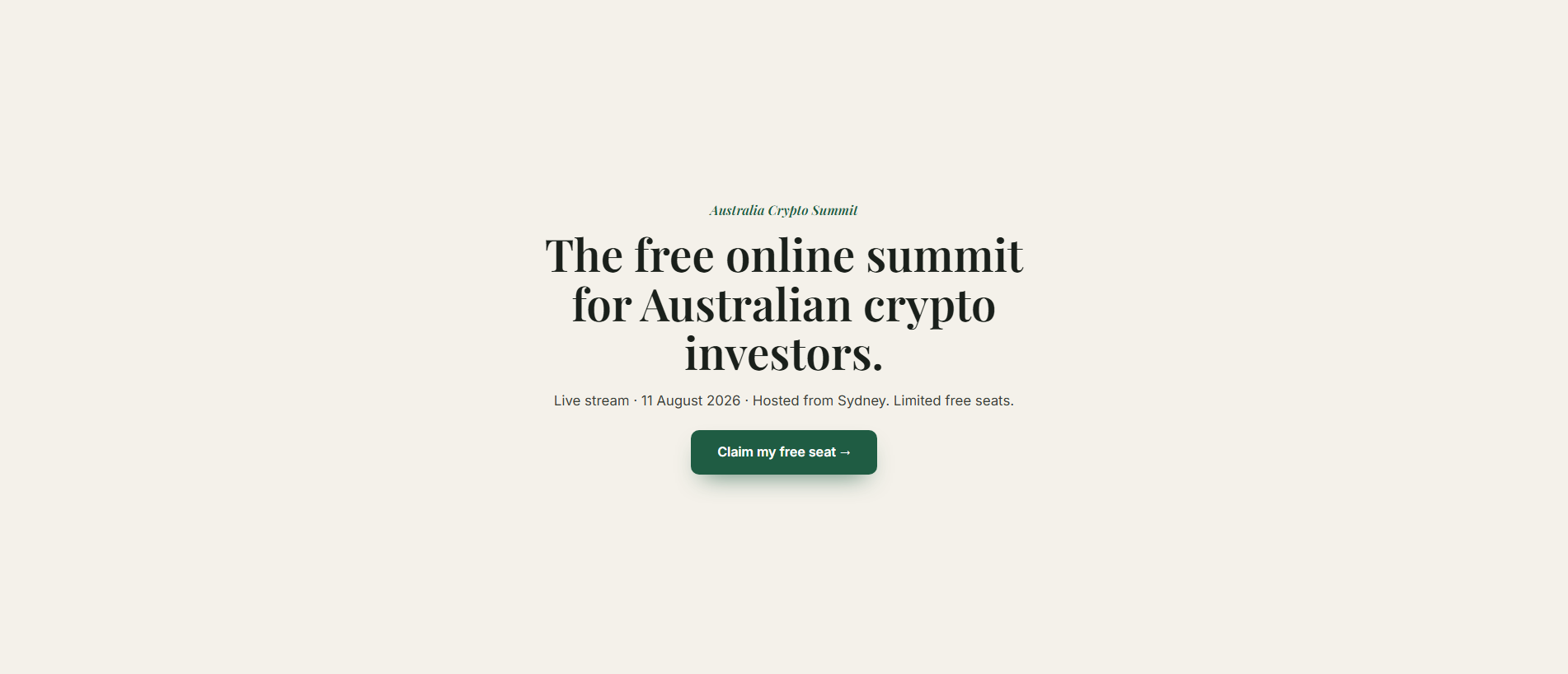 Screenshot of aucryptosummit.com