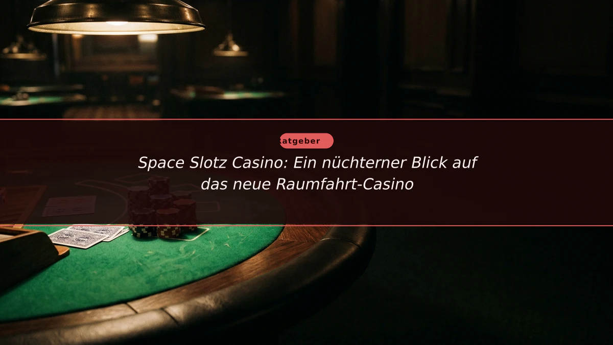 Space Slotz Casino: Ein nüchterner Blick auf das neue Raumfahrt-Casino