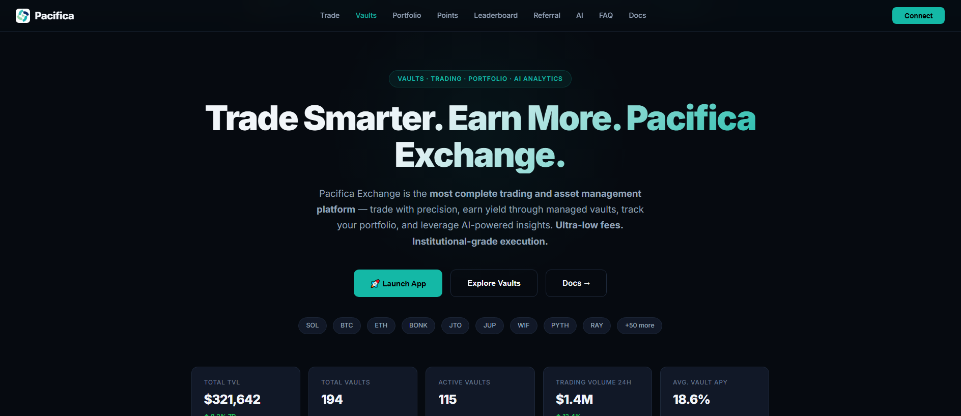 Forensic screenshot of pacifica-exchange.com showing the phishing page layout