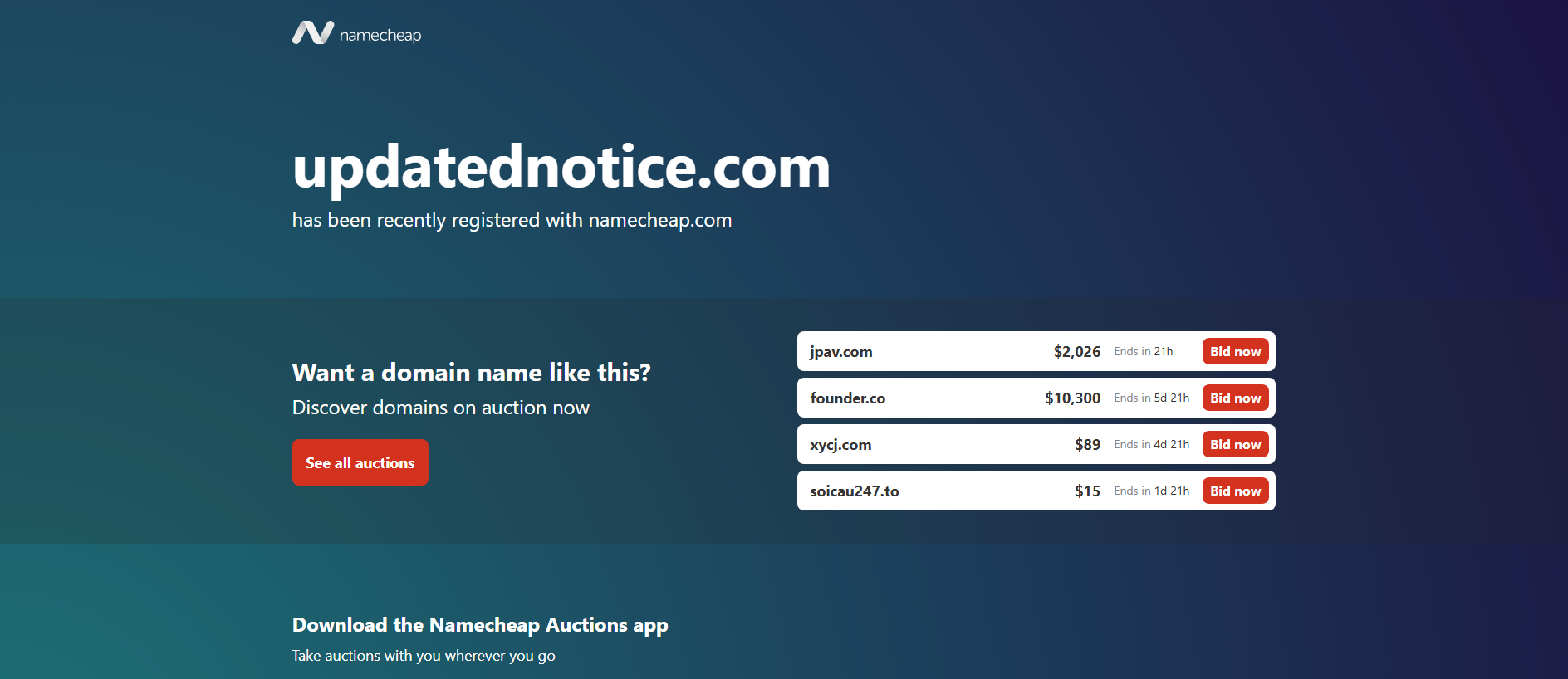 Stored capture of updatednotice.com