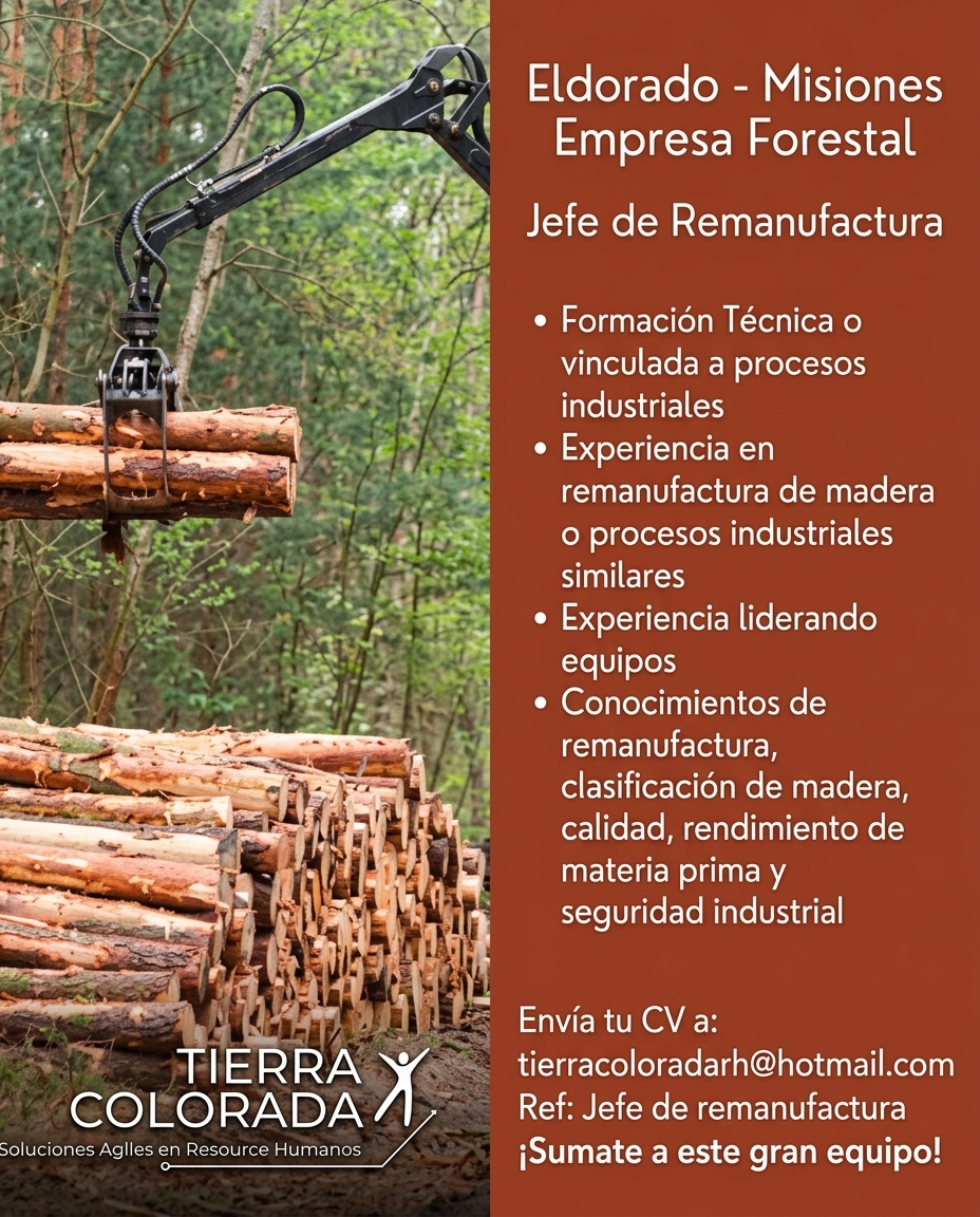 Se Busca Jefe de Remanufactura en Eldorado