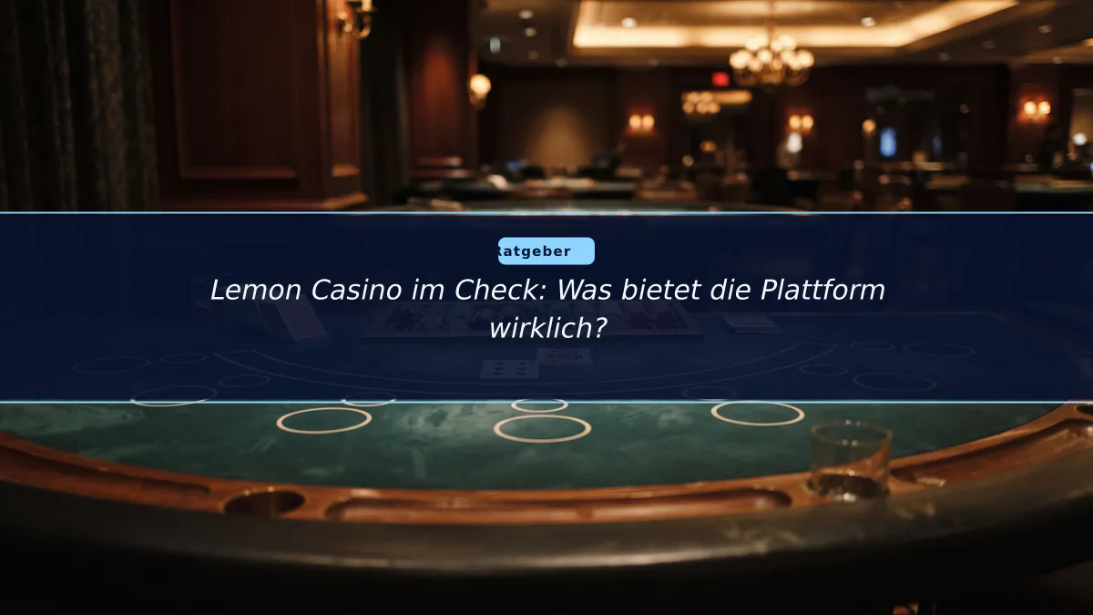 Lemon Casino im Check: Was bietet die Plattform wirklich?