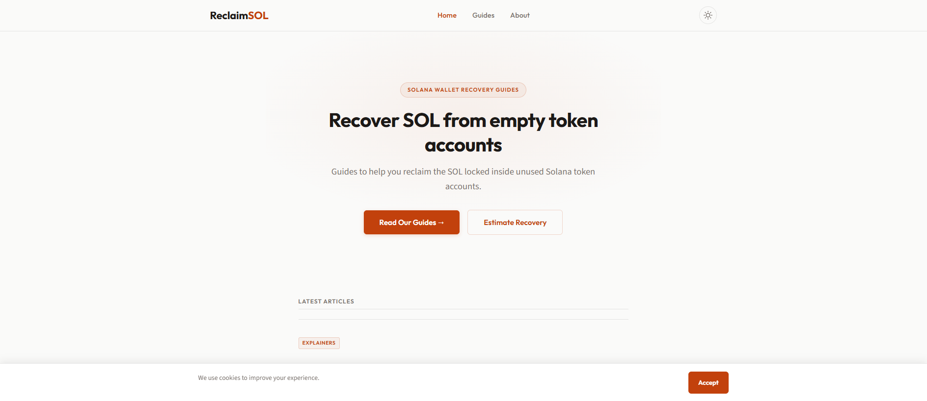 Stored capture of solrecover-reclaimsol.pages.dev