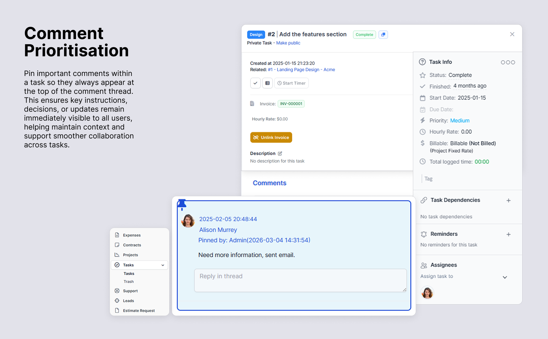 Project Management Enhancements Module for Perfex CRM