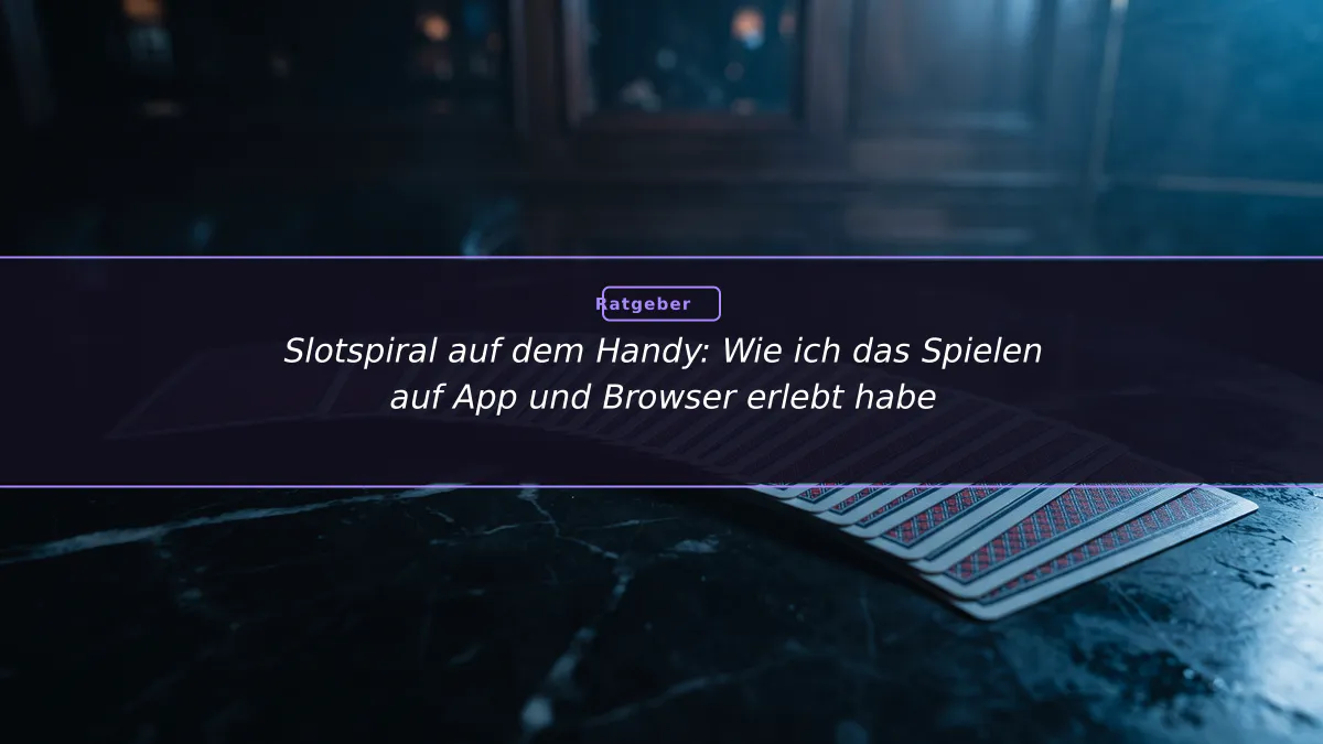 Slotspiral auf dem Handy: Wie ich das Spielen auf App und Browser erlebt habe