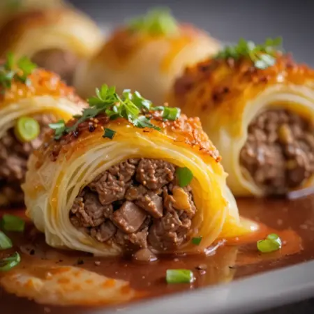 Beef-Stuffed Cabbage Bundles