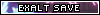 “Exalt save” button with an arcane themed background