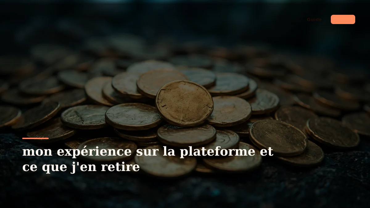 mon expérience sur la plateforme et ce que j'en retire