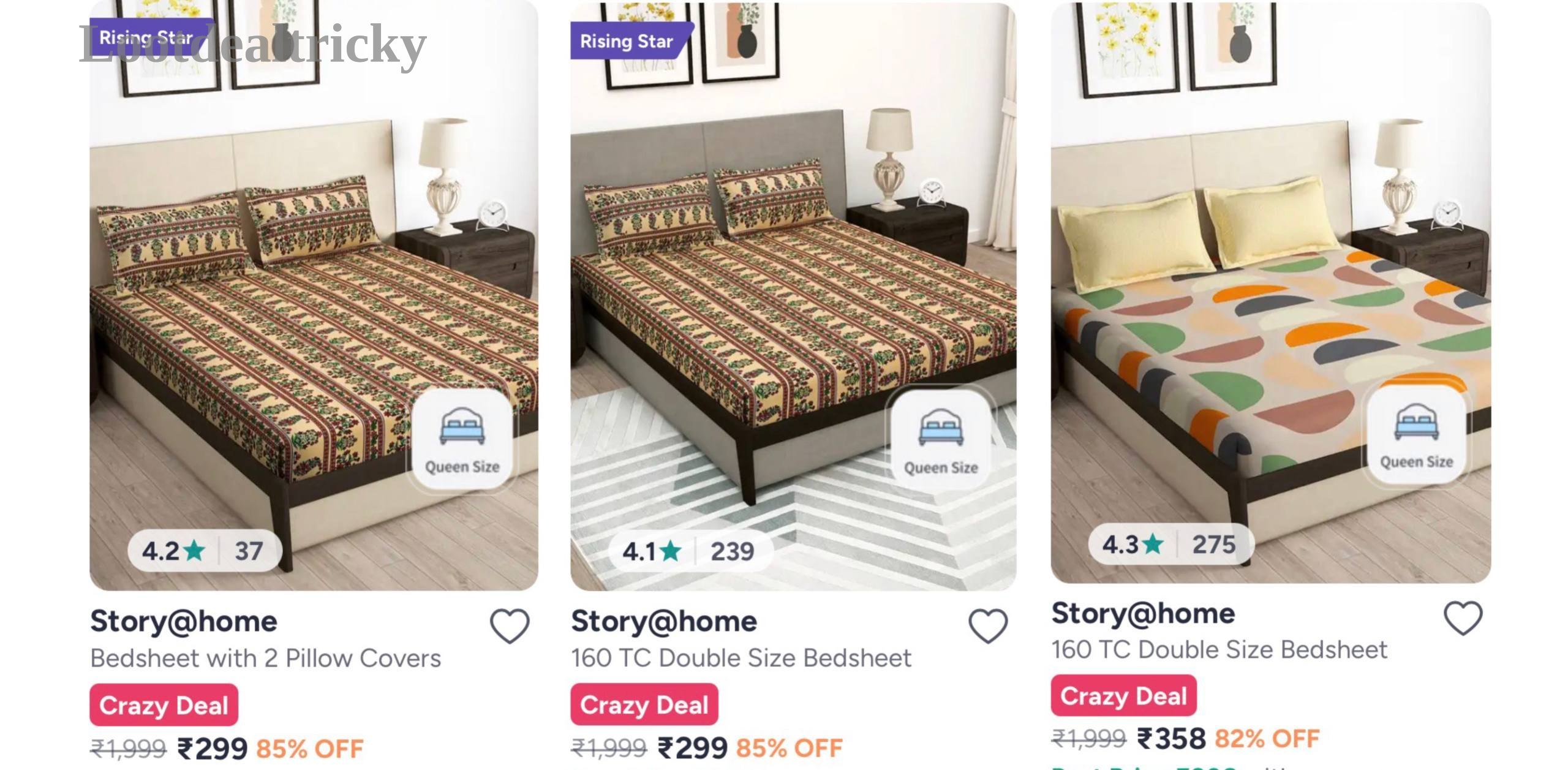 Grab Double Bedsheet | Loot Ka Maal