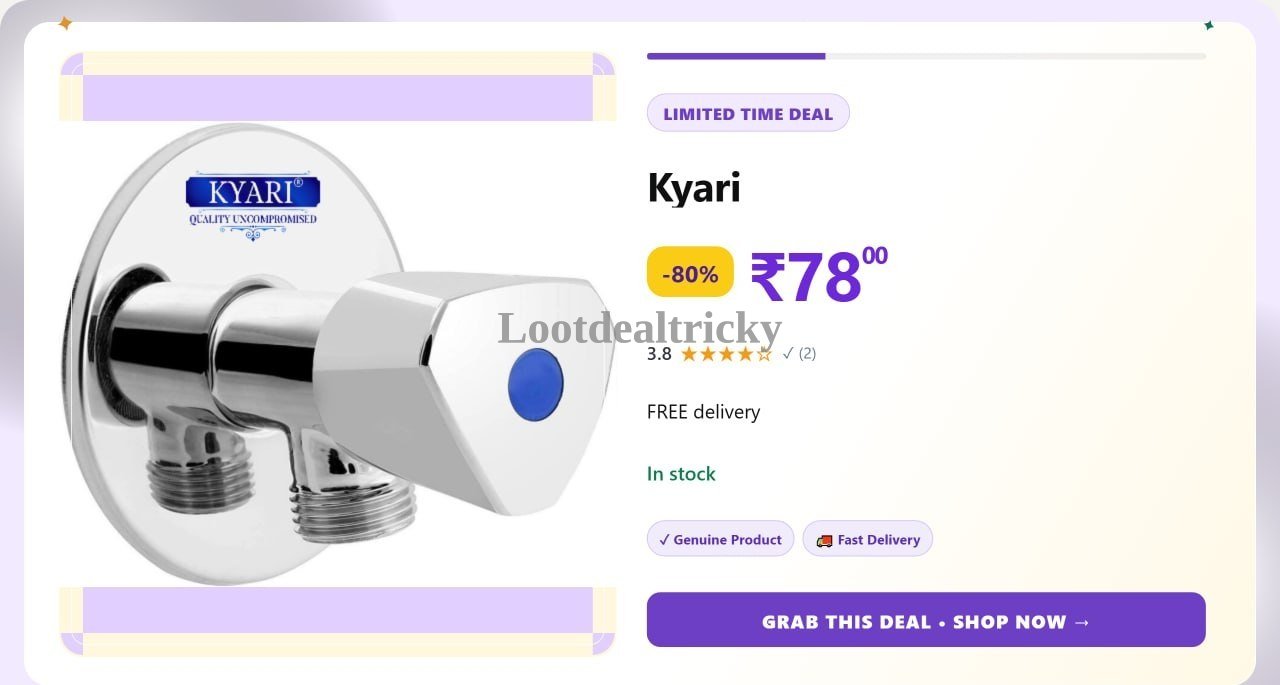 Angle Cock Faucet – Just ₹78 | Lowest Price Deal