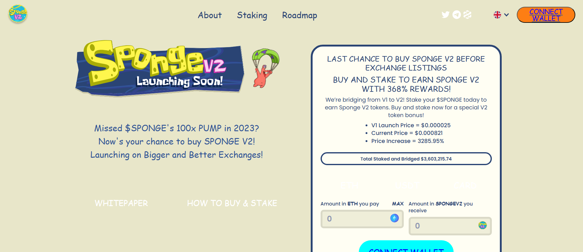 Screenshot of spongeclaim.pages.dev