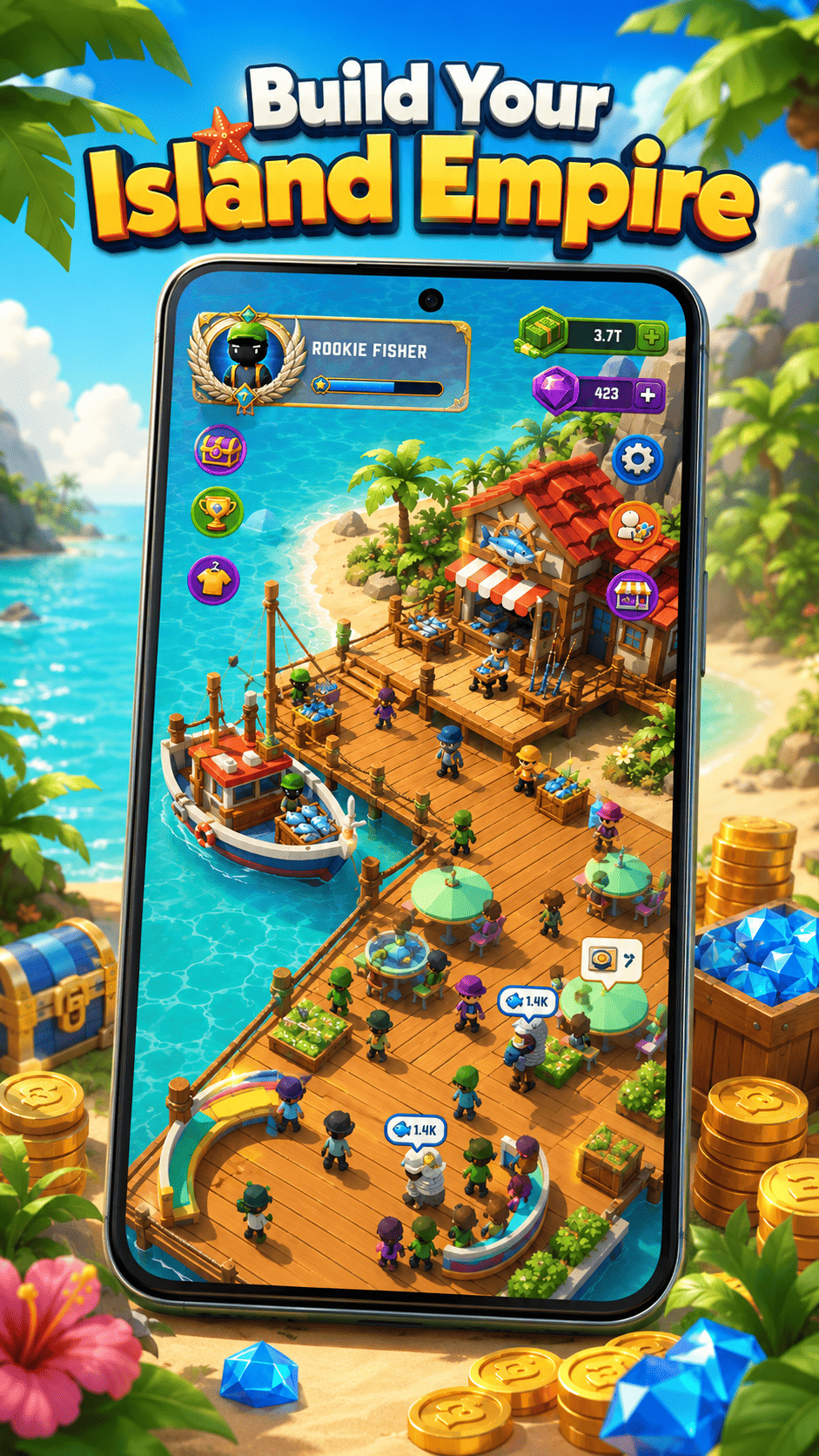 Ocean Tycoon build your island empire gameplay preview