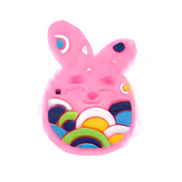 Oeuf lapin rose