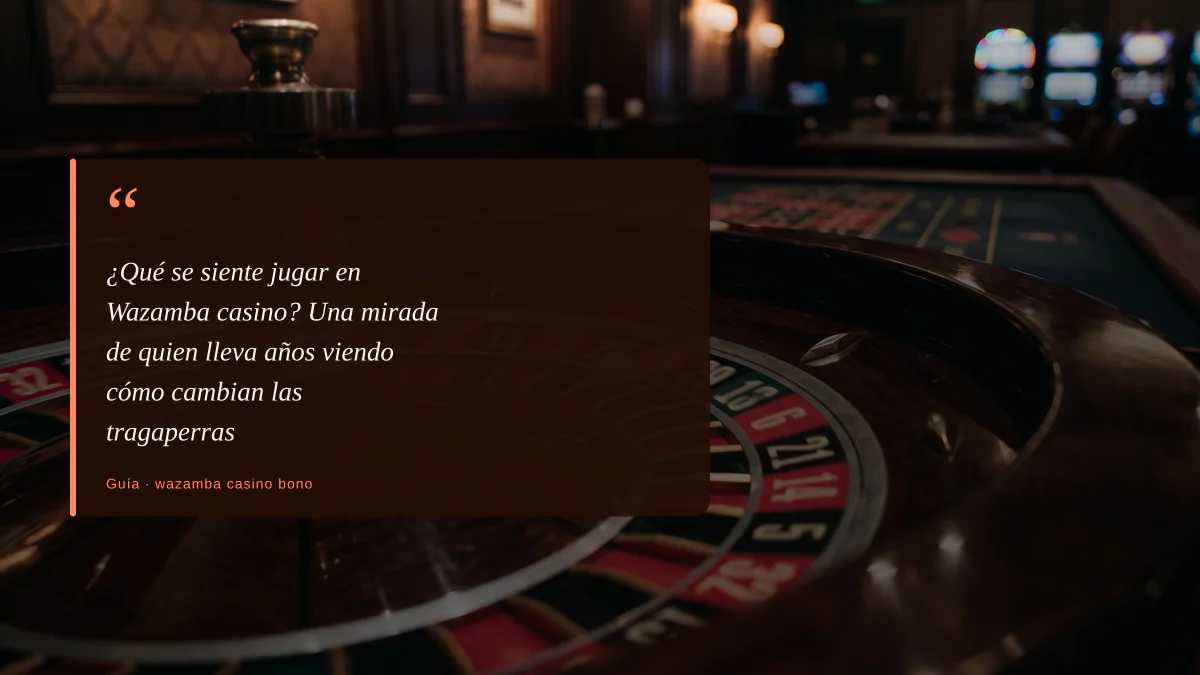 ¿Qué se siente jugar en Wazamba casino? Una mirada de quien lleva años viendo cómo cambian las tragaperras