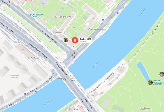 Карта ЭкоКлуб Москва