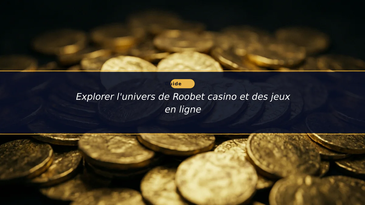 Explorer l'univers de Roobet casino et des jeux en ligne