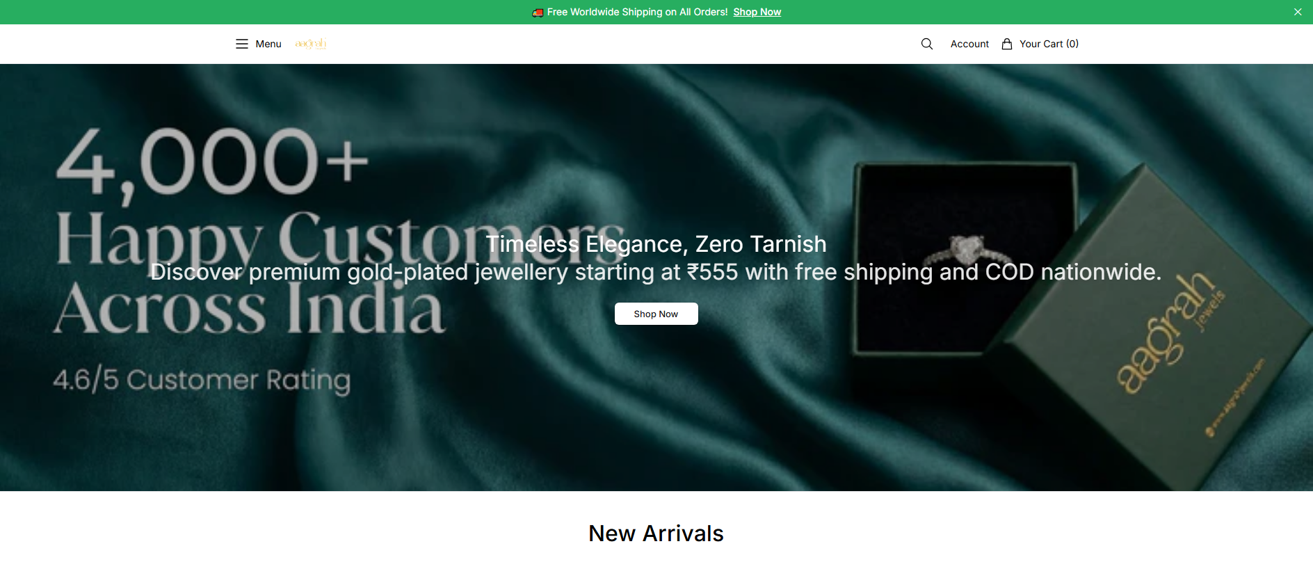Stored capture of aagrahfinejewelsstudio.shop