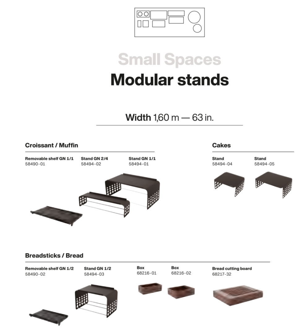 Small space — Modular stands configuration