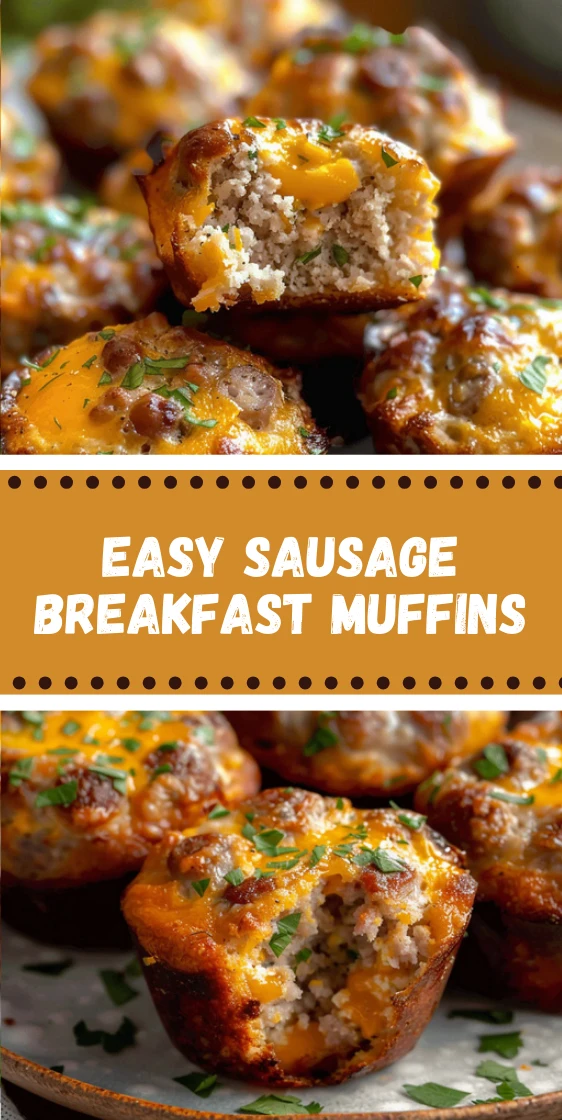 Easy Sausage Breakfast Muffins with Cheese and Egg