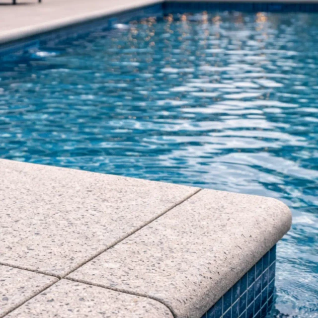 stone pool deck Cape Coral Florida hardscape completed project