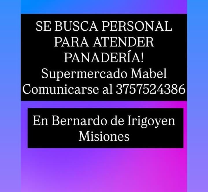 Se busca Atención al Cliente en Bernardo de Irigoyen