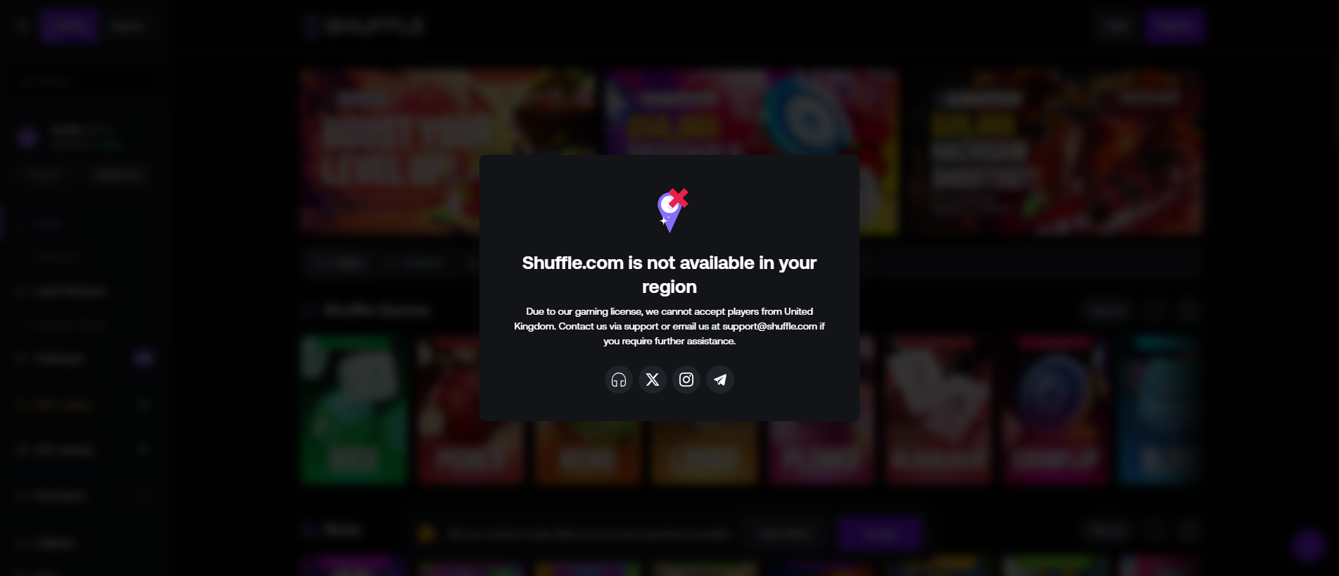 Screenshot of shuffle888.com