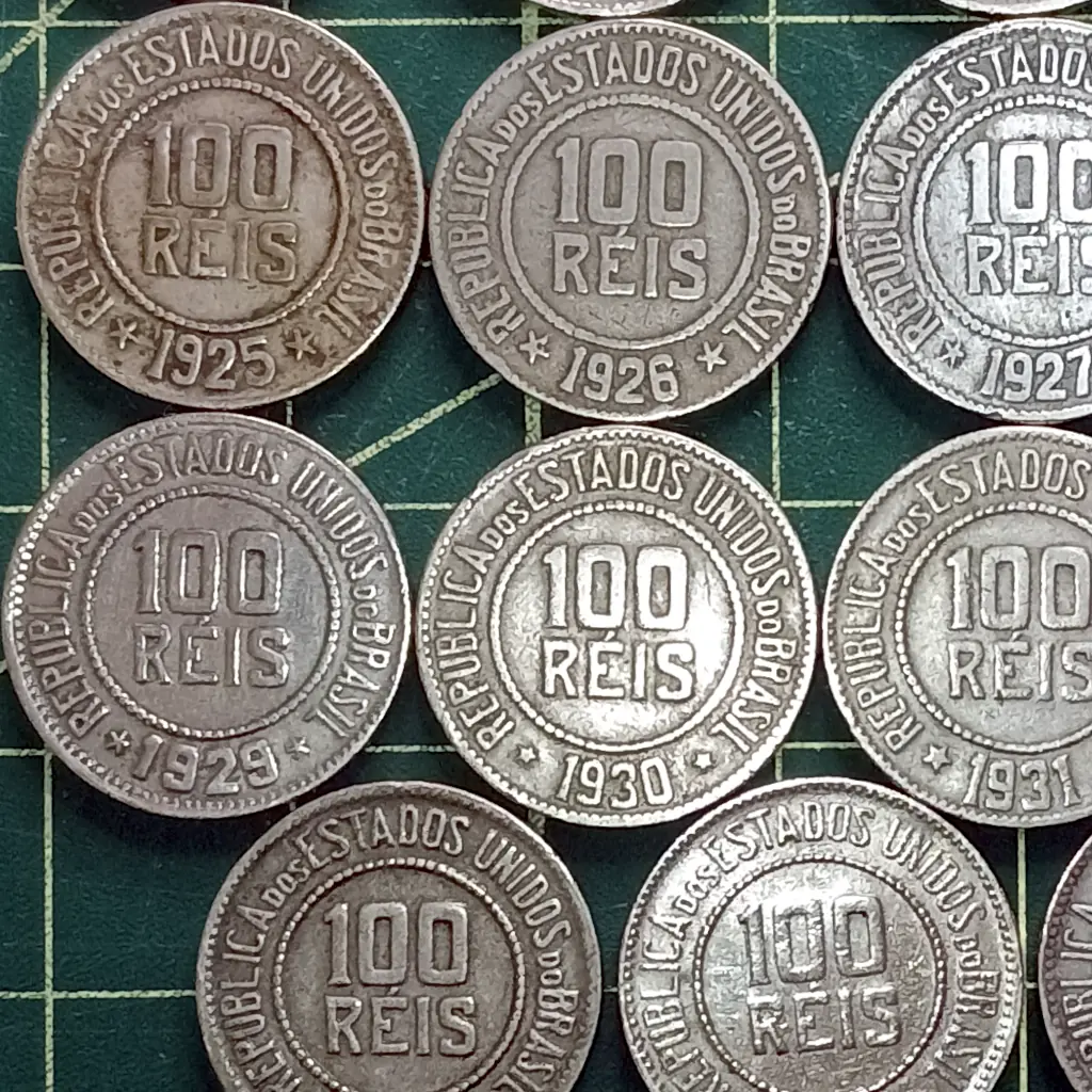 Lote: 14 Moedas 100 Réis Sem Repetir Data MBC +1 de Brinde - Foto 5