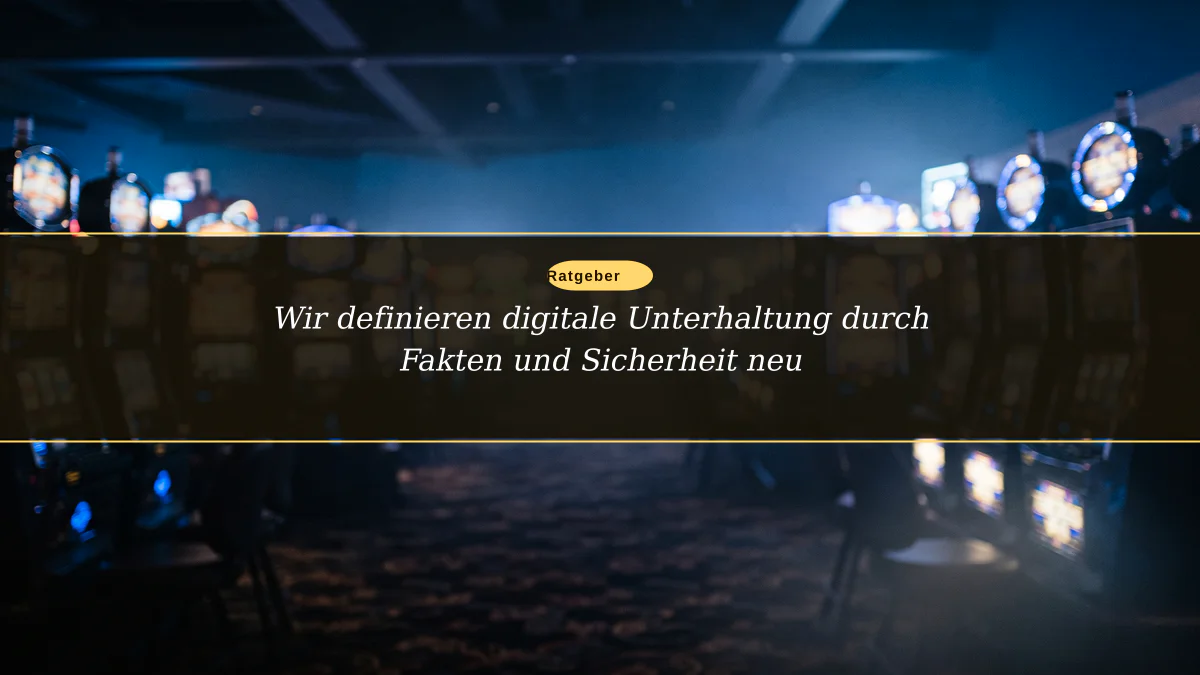 Wir definieren digitale Unterhaltung durch Fakten und Sicherheit neu