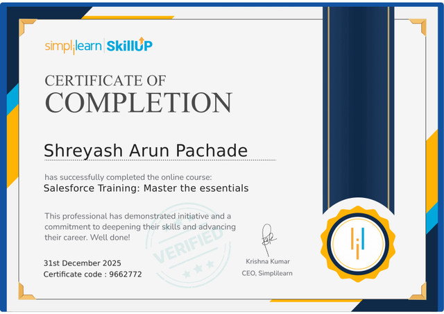 Simplilearn Certificate
