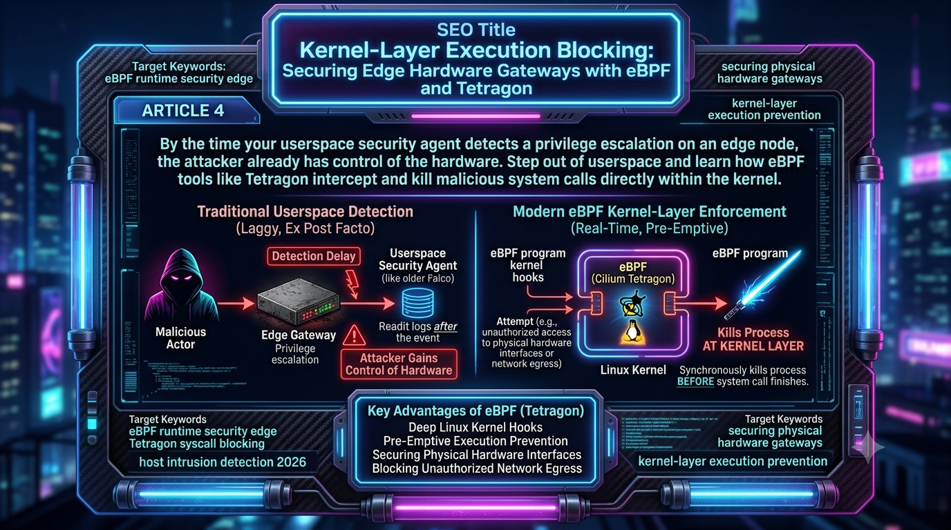 Kernel-Layer Execution Blocking: Securing Edge Hardware Gateways with eBPF and Tetragon
