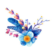 Space Flowers Composition 02