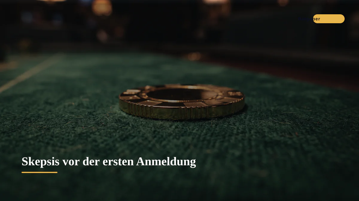 Skepsis vor der ersten Anmeldung