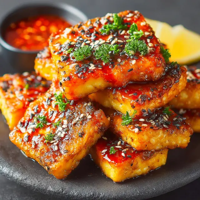 Sichuan Peppercorn Crispy Tofu with Black Vinegar Glaze