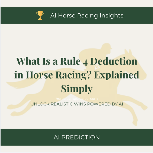 What Is a Rule 4 Deduction in Horse Racing? Explained Simply