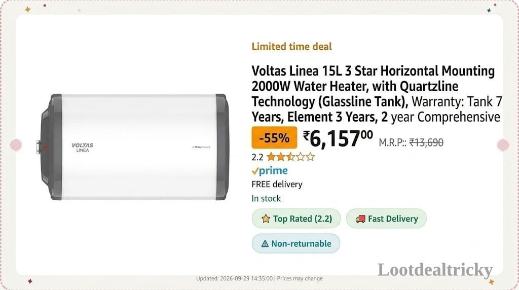 Voltas Linea 15l | Huge Savings Offer