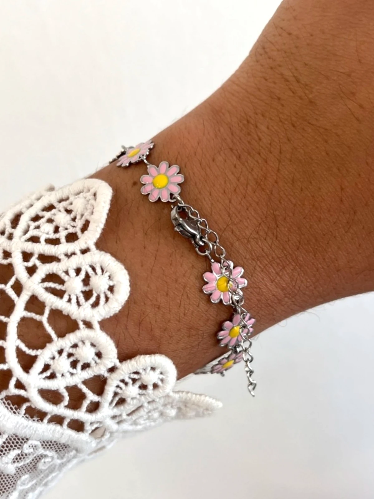 Pulsera Margaritas Rosa miniatura 2