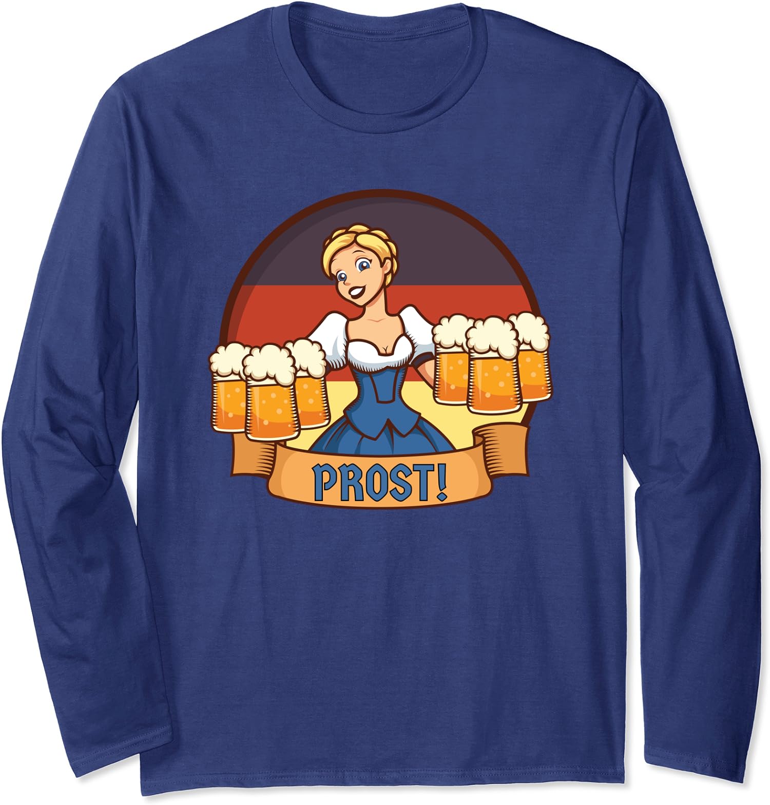 German Flag Dirndl Dress Woman Oktoberfest Party Long Sleeve T-Shirt | eBay