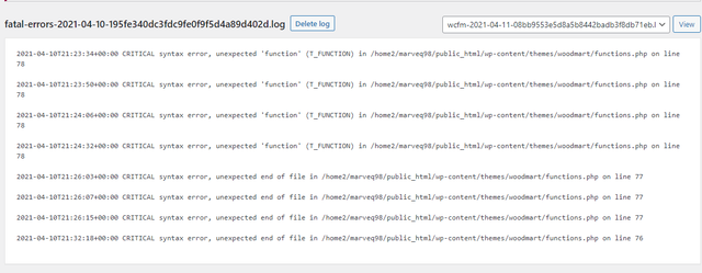 WC-status-error-log