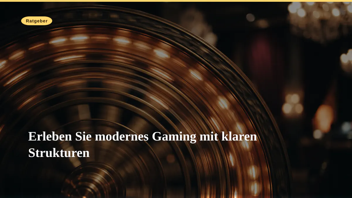 Erleben Sie modernes Gaming mit klaren Strukturen
