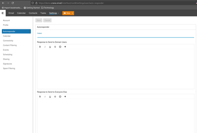 Autoresponder-Menu