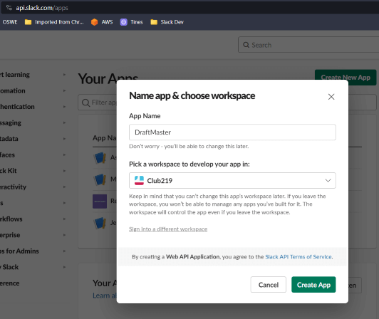 Create Slack App