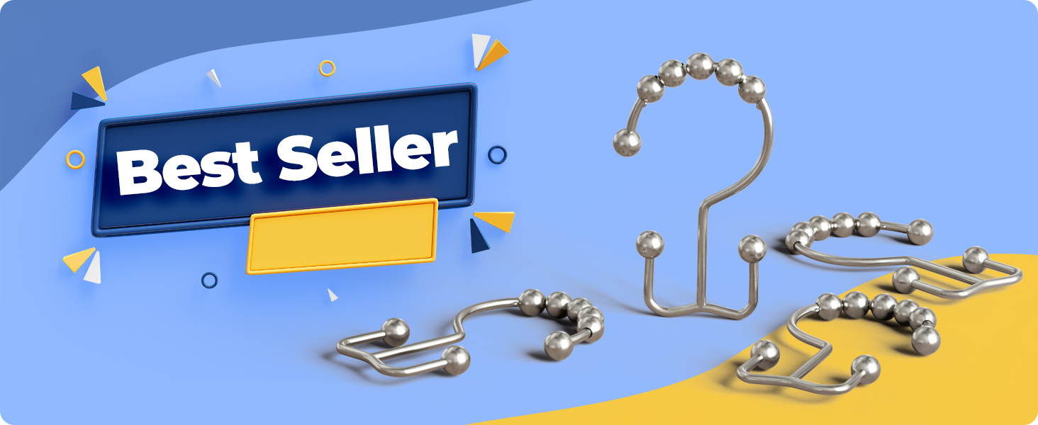 Titanker Shower Curtain Hooks Rings