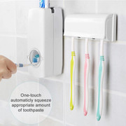 Automatic-Toothpaste-Dispenser-5-Toothbrush-Holder-Toothpaste-Stand-Wall-Mount-Bathroom-Toothbrush-F