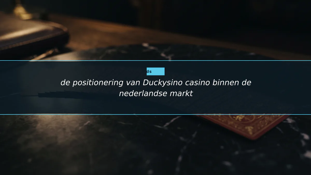 de positionering van Duckysino casino binnen de nederlandse markt