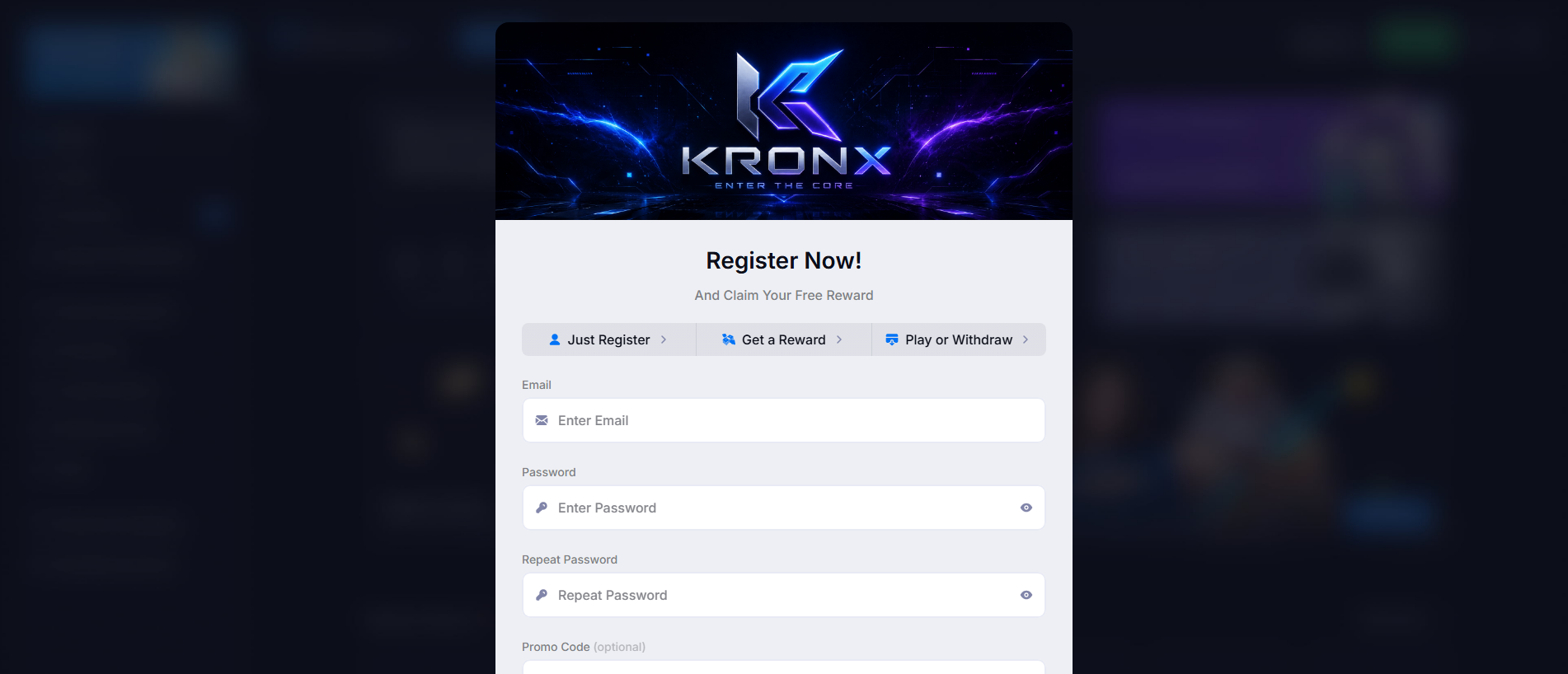 Forensic screenshot of slotkronx.us showing the phishing page layout