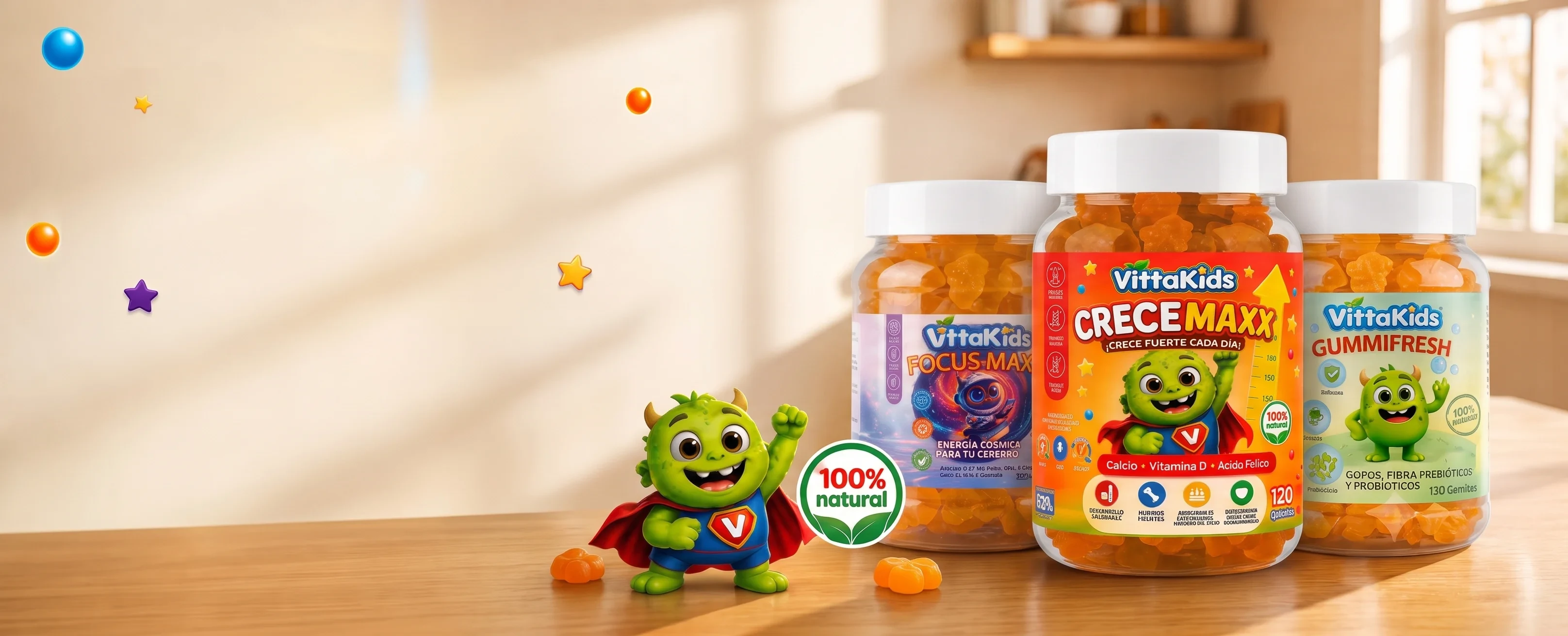 Gomitas VittaKids Focus Maxx, CreceMaxx y GummiFresh