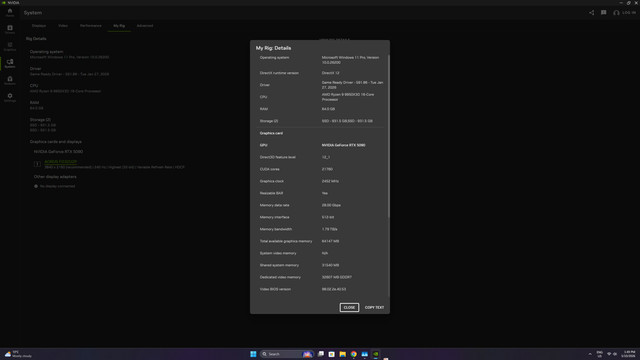 nvidia ctrl panel riginfo
